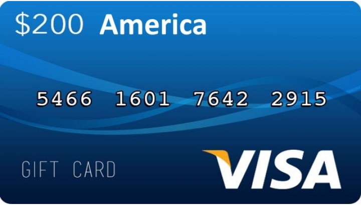 Visa Gift Card 200$